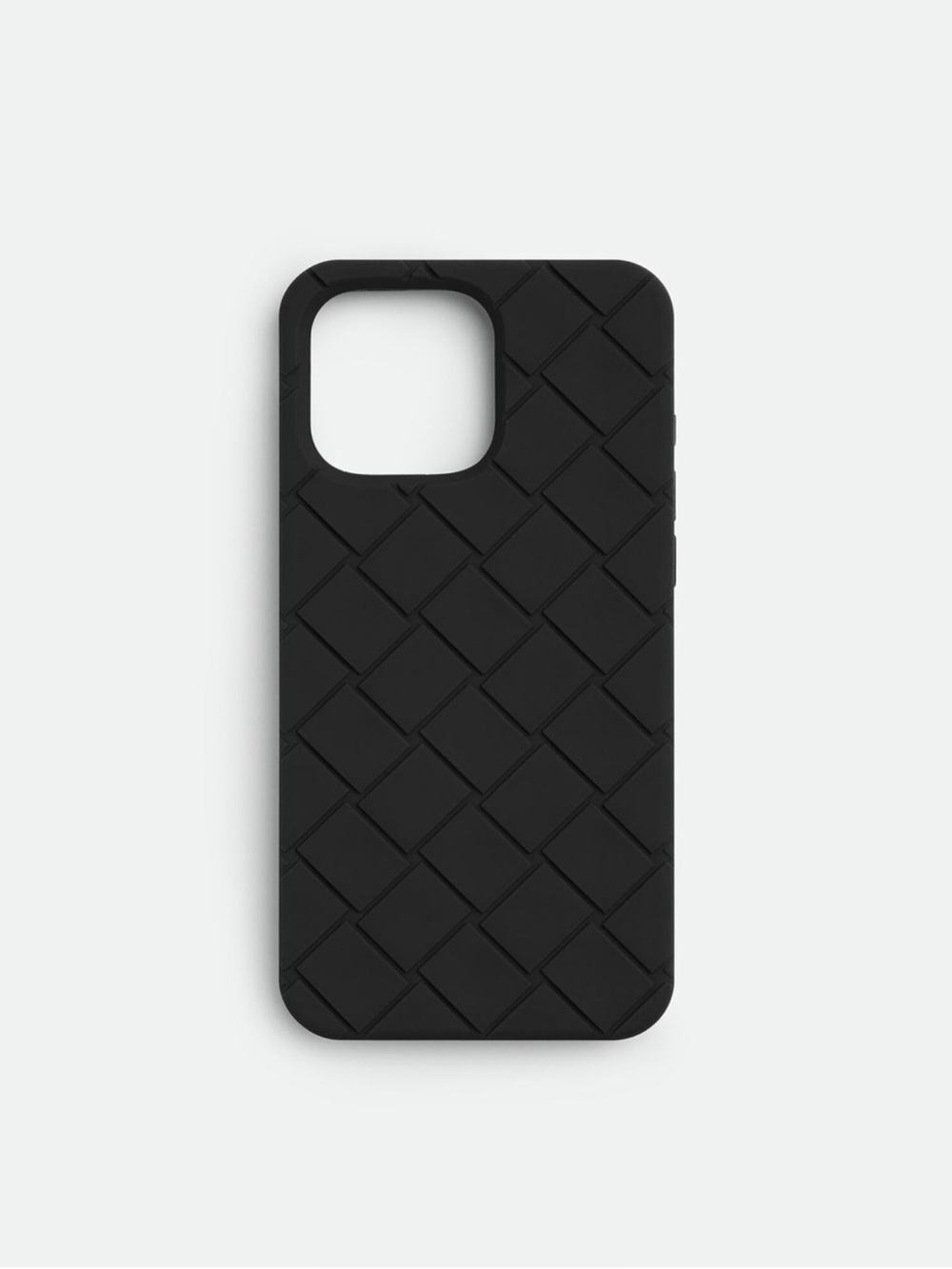 Bottega Veneta Black Intrecciato Woven Phone Case